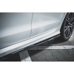 Накладки сплиттеры на пороги на Audi RS6 C7